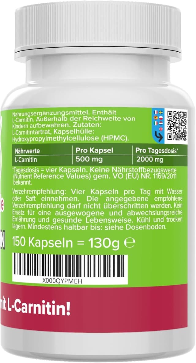 Thumbnail 6 de Vitamineule® L-Carnitin Kapseln 500 mg