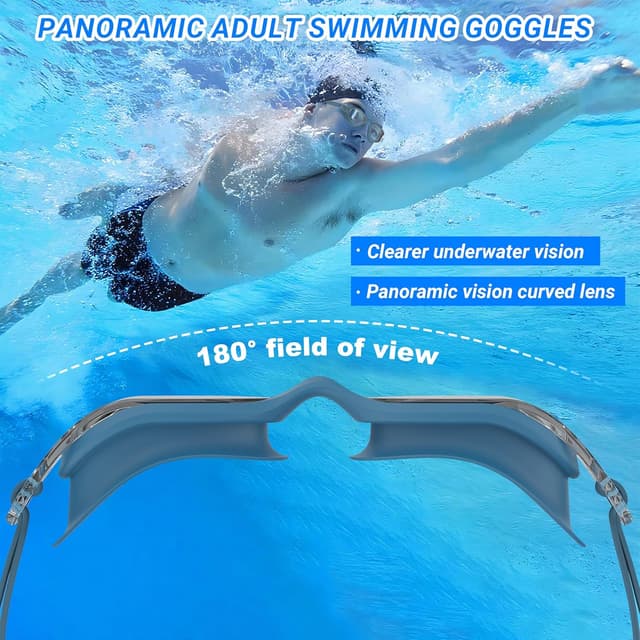 Detalle de Ambienden Lunettes de natation anti‑buée Protection UV 🤿