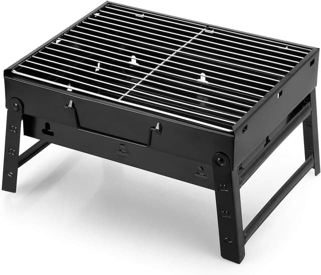 Detalle de AGM Holzkohlegrill Picknickgrill Edelstahl Portable 40x27x20