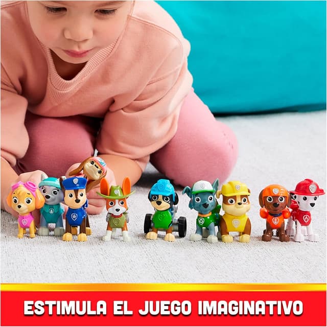 Detalle 2 de Paw Patrol Pack 10 Figuras 3 años 🎉