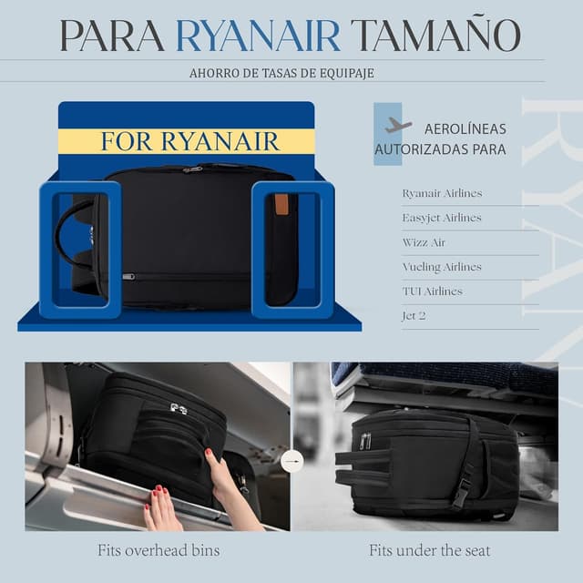 Imagen de Lossga Mochila de Mano para Viaje en Cabina ✈ en OfertitasTOP