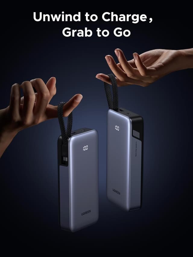 Detalle de UGREEN Nexode 20000mAh power bank with cable