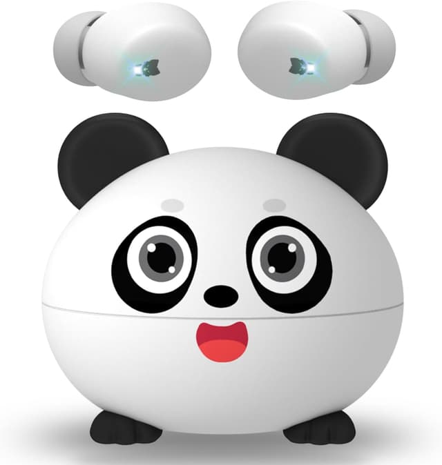 Detalle de COOTIMOCK Bluetooth-Kopfhörer für Kinder (In-Ear) mit 85-dB-Lautstärkebegrenzung, Panda-Design & bis zu 30 Stunden Spielzeit