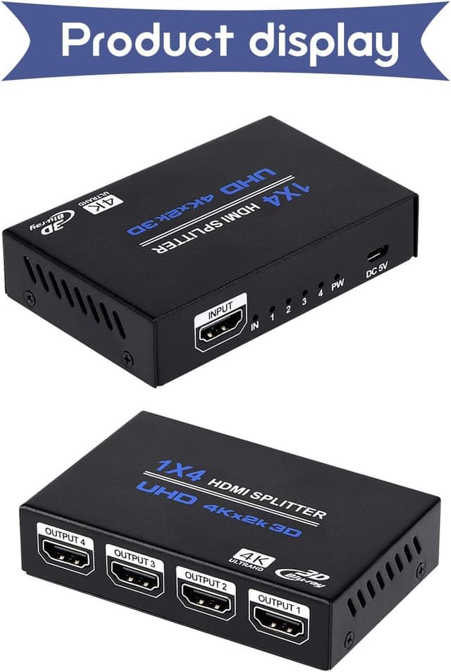 Thumbnail 5 de 1x4 HDMI Splitter for 4K Mirror