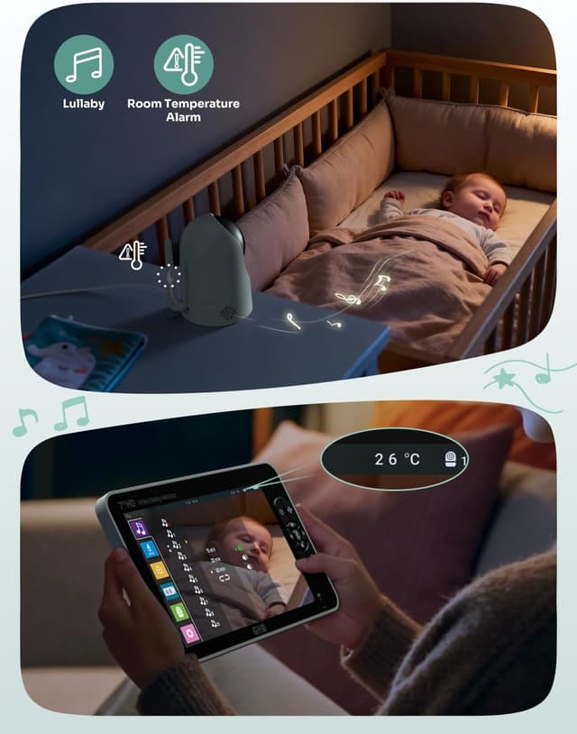 Detalle 1 de GHB 7 inch Baby Monitor with Camera