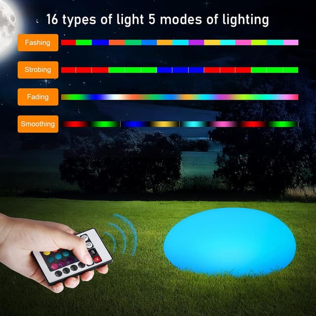 Detalle de Lampade solari da giardino Drcowu per sentieri, decorative con 16 colori e telecomando