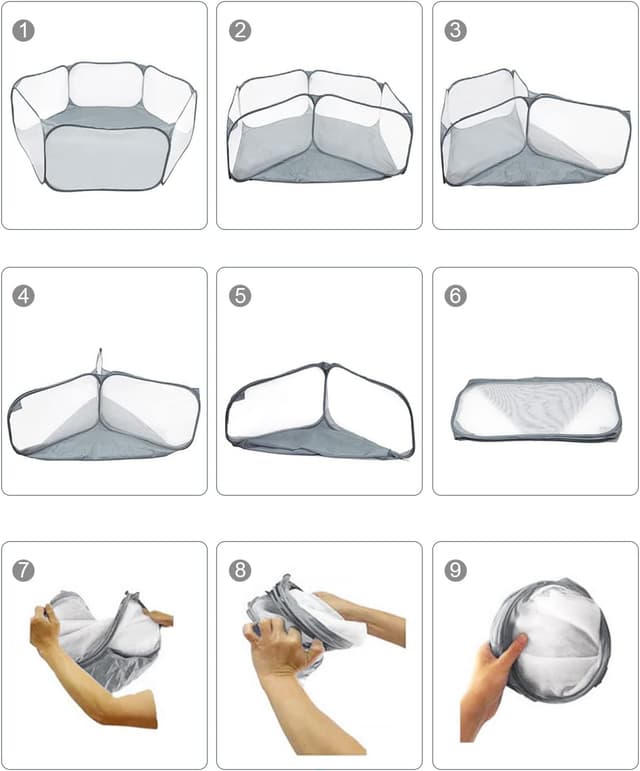 Detalle de MAIKEHIGH Small Animal Pet Playpen Pop Open Tent Exercise Fence (120cm x 38cm) for Guinea Pigs, Rabbits & More