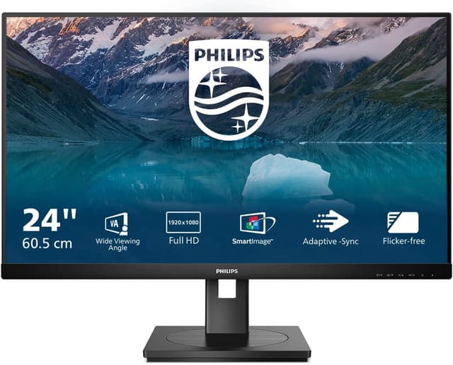 Detalle de Philips 242S9JML 24" Full HD: monitor con altezza regolabile, VA e connettività HDMI/DisplayPort + hub USB