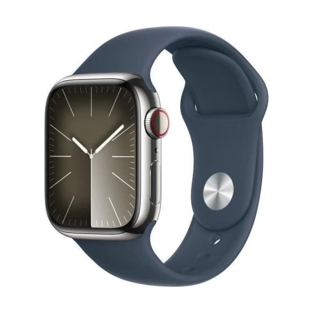 Imagen de Apple Watch Series 9 GPS + Cellular 41mm Plata, Correa Deportiva Azul 🌊 en OfertitasTOP