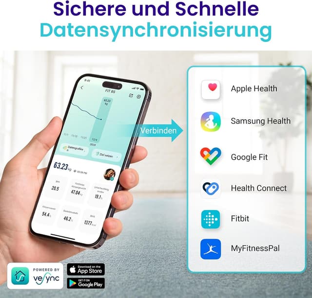 Thumbnail 4 de Etekcity Personenwaage 180 kg — Körperfettwaage