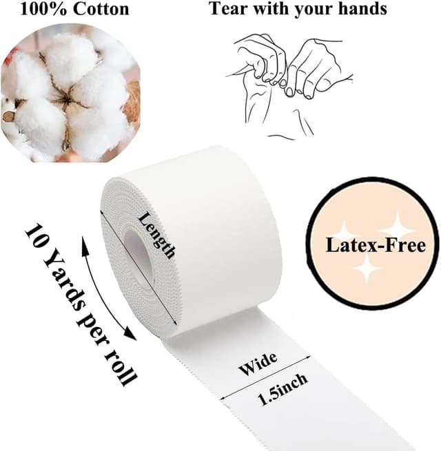 Detalle 2 de ADMITRY Zinc Oxide Athletic Tape 3.8cm x 10m 🩹