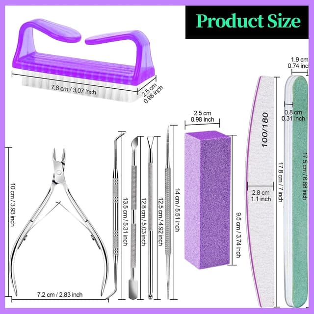 Thumbnail 6 de FANDAMEI 12 Pcs Nail Files Kit Set
