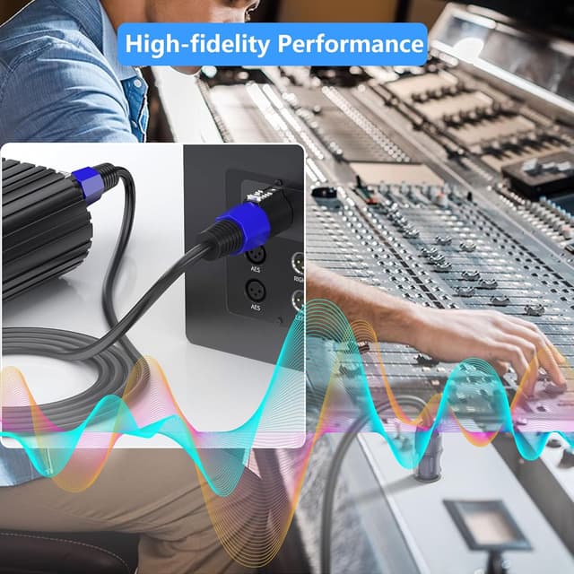 Detalle 2 de CERRXIAN Speakon Extension Cable (Speakon male to female) with twist lock, 1.8m/6ft