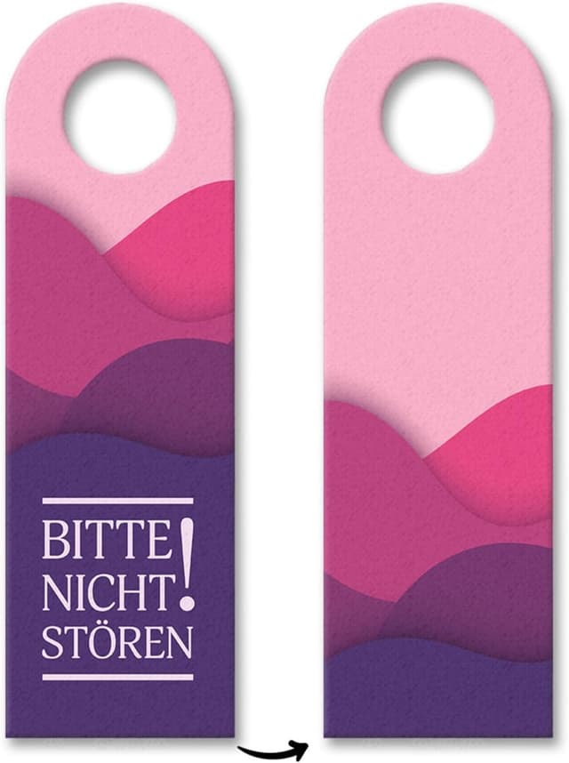 Detalle de Bitte Nicht stören Türhänger Purple Waves 8x27 cm