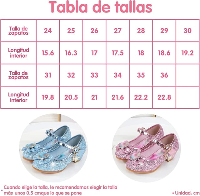 Thumbnail 6 de YOSICIL Disfraz Princesa Zapatos Elsa 3-14 años