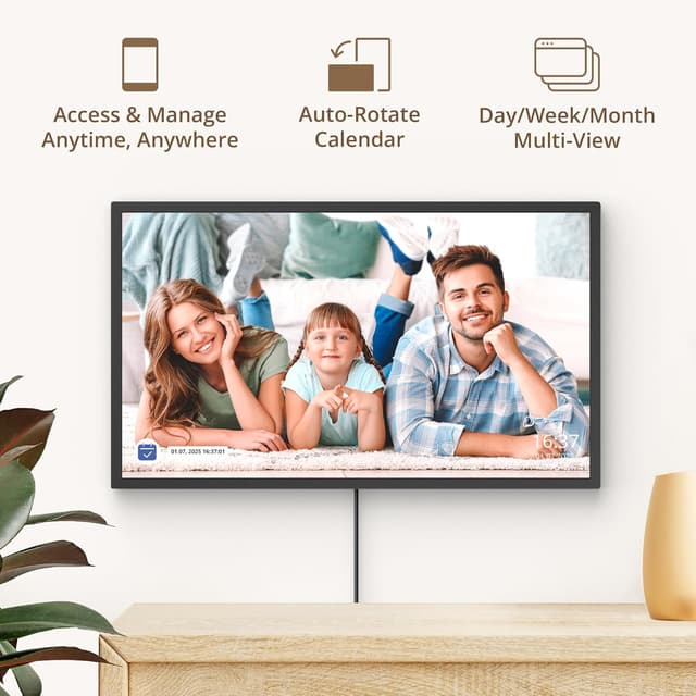 Detalle 2 de Dragon Touch calendrier numérique 27 pouces (1920×1080) avec mémoire 32 Go et support mural pivotant