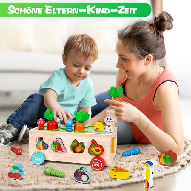 Detalle 2 de Goffii Montessori Spielzeug 8-in-1 Holzset