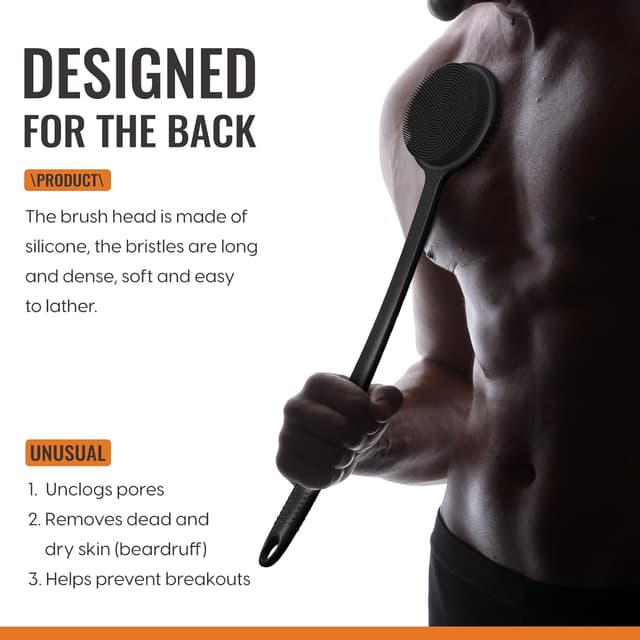 Detalle de Silicone Back Scrubber 17in Long Handle