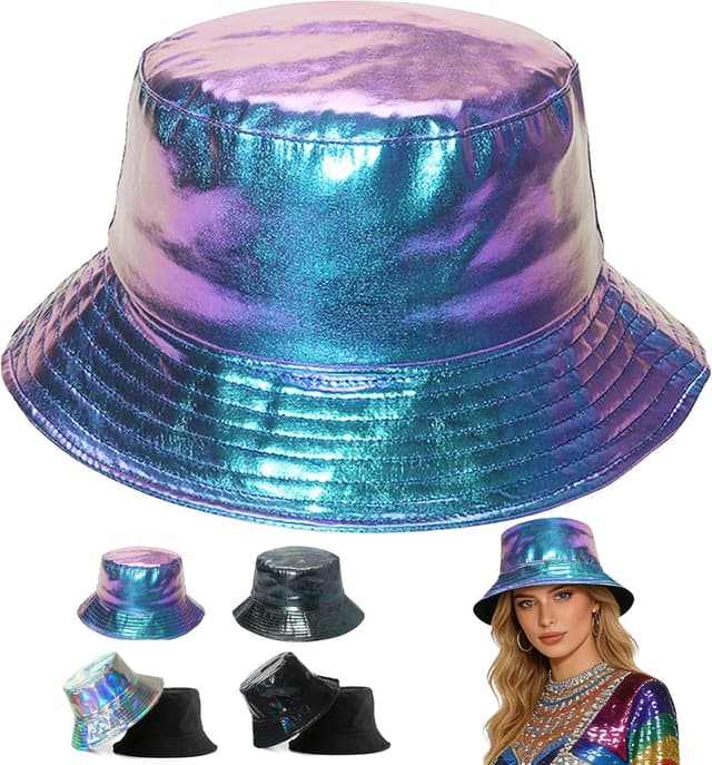 Imagen de CWENDANER Glänzender Metallischer Fischerhut 58 cm en OfertitasTOP