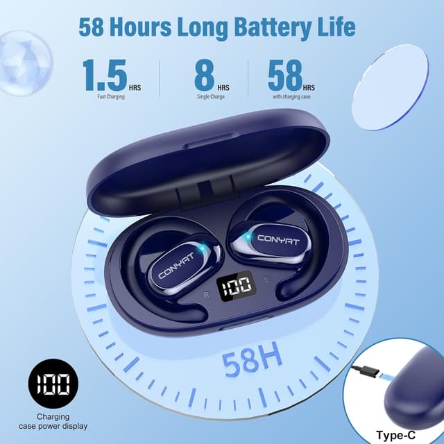 Detalle de AI Cuffie Traduzione Bluetooth 5.4: auricolari traduttori open-ear con 164 lingue