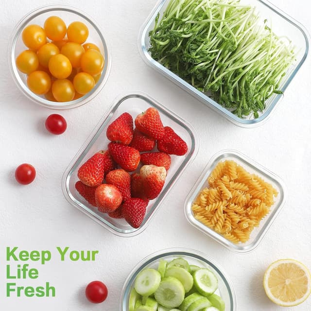 Thumbnail 5 de HOMBERKING 9 Glass Food Storage Jars 🥣