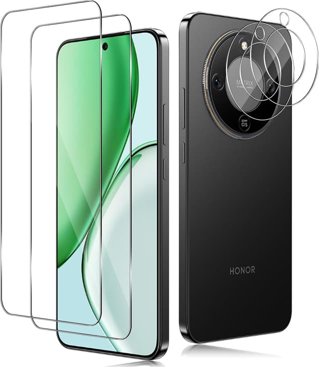 Detalle de Mayfun Schutzfolie für Honor Magic 8 Lite / Magic8 Lite 5G – 2x Displayschutz + 2x Kameraschutz, 9H Panzer-Glas-Folie