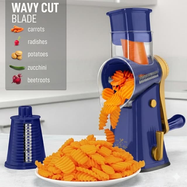 Detalle 2 de Zulay Kitchen Rotary Cheese Grater 5 🧀