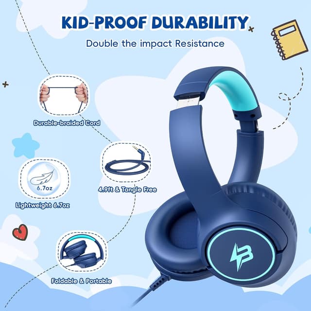 Thumbnail 4 de Kids Headphones 85dB Volume Limit