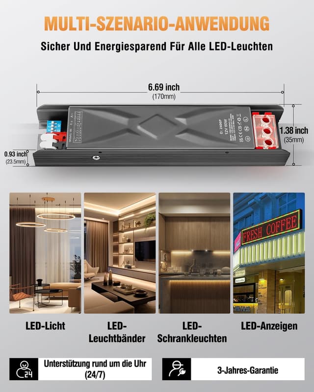 Detalle 2 de YAYZA! LED Trafo 12V 60W für 230V