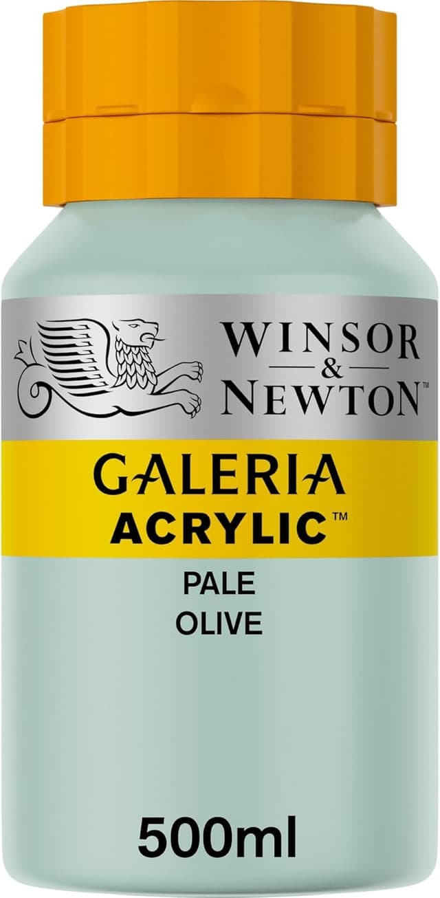 Detalle de Winsor & Newton Galeria Acrylfarbe Olivgrün blass (500 ml) – hohe Pigmentierung