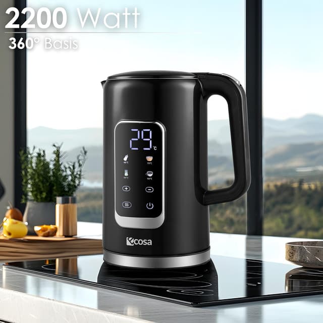 Thumbnail 2 de Wasserkocher Edelstahl mit Temperatureinstellung 1,7 L