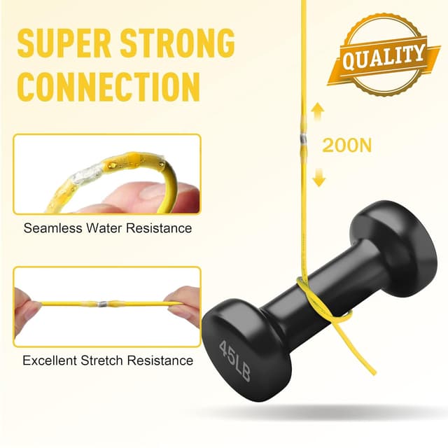 Detalle 2 de Kuject Lötverbinder mit Schrumpfschlauch, 50 Stück (wasserdicht), für 4,0–6,0 mm² / AWG 12–10 (Gelb)