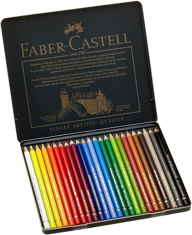 Imagen de Faber-Castell 110024 Estuche Metal con 24 Lápices Polychromos 🎨 en OfertitasTOP