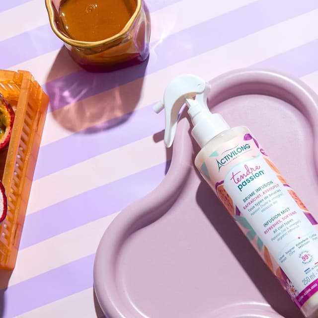 Detalle de Activilong ACTIVILONG Brume Infusion Tendre Passion (250 ml) pour boucles, ondulés et crépus, sans silicone ni alcool ajouté