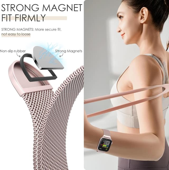 Detalle 2 de Original Milanese Loop 38–49mm adjustable magnetic strap