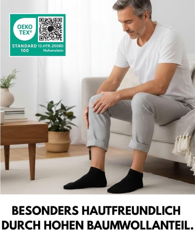 Thumbnail 6 de sockenkauf24 10 Paar Diabetiker Sneaker Socken ohne Gummibund und ohne Naht (Herren & Damen)