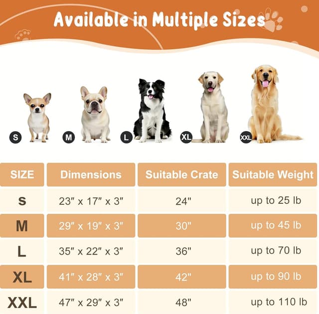 Detalle de EMPSIGN Large Washable Dog Mattress with Waterproof Liner (Reversible) Grey, 89x56x7.5cm