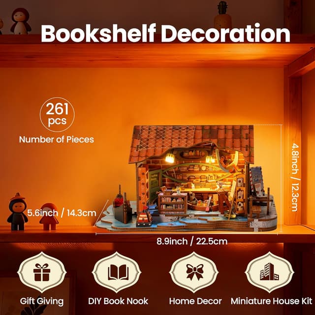 Thumbnail 3 de Book Nook Kit Floating Bookstore DIY