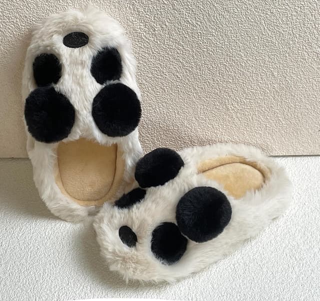 Detalle de Vunavueya Chaussons d’hiver antidérapants en mousse à mémoire de forme (tailles 24 à 43 EU)