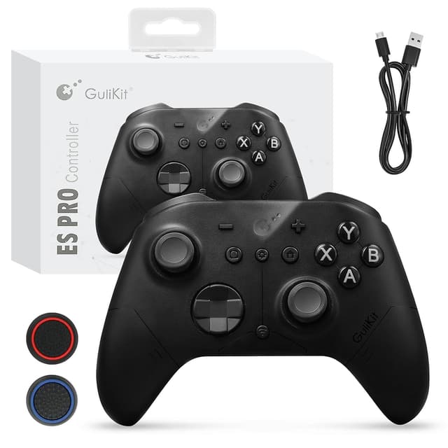 Detalle de GuliKit ES PRO Wireless Controller – niedrige Latenz, TMR-Sticks und bis zu 30 Stunden Akku für PC, Windows, Android, iOS & Switch