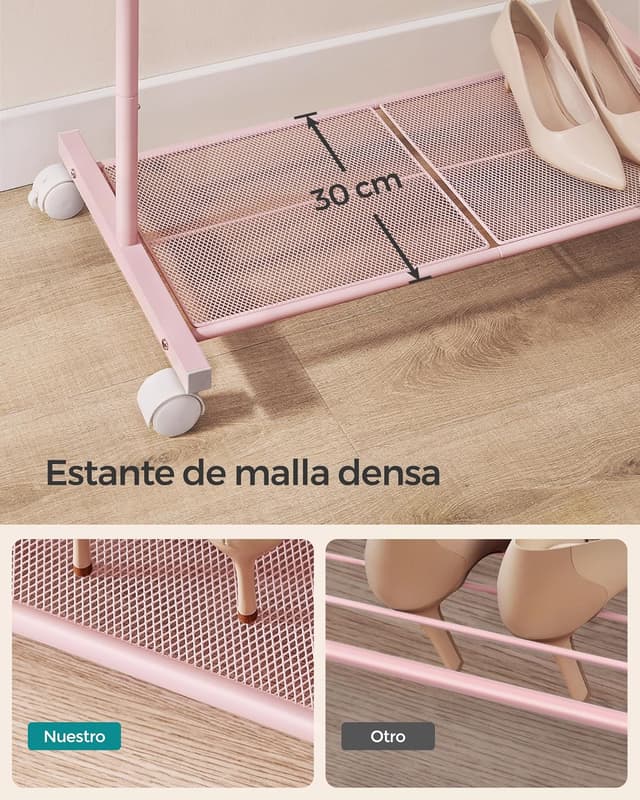 Thumbnail 3 de SONGMICS perchero con ruedas 74 cm HSR130R01