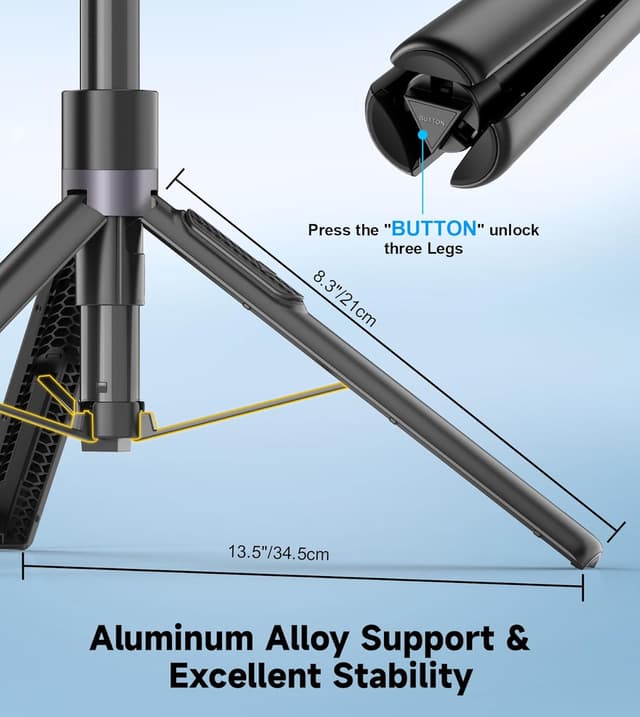 Detalle 2 de Gahenwo 68" selfie stick tripod for phone