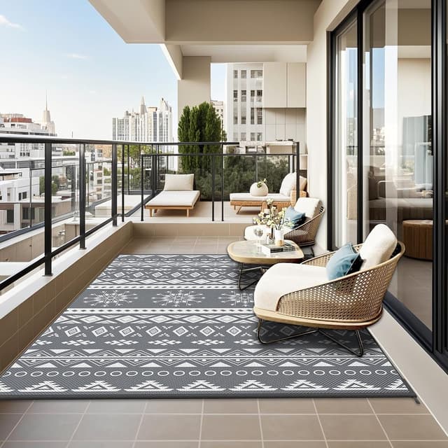 Detalle de MOKANI Outdoor Patio Rug 120x180 cm