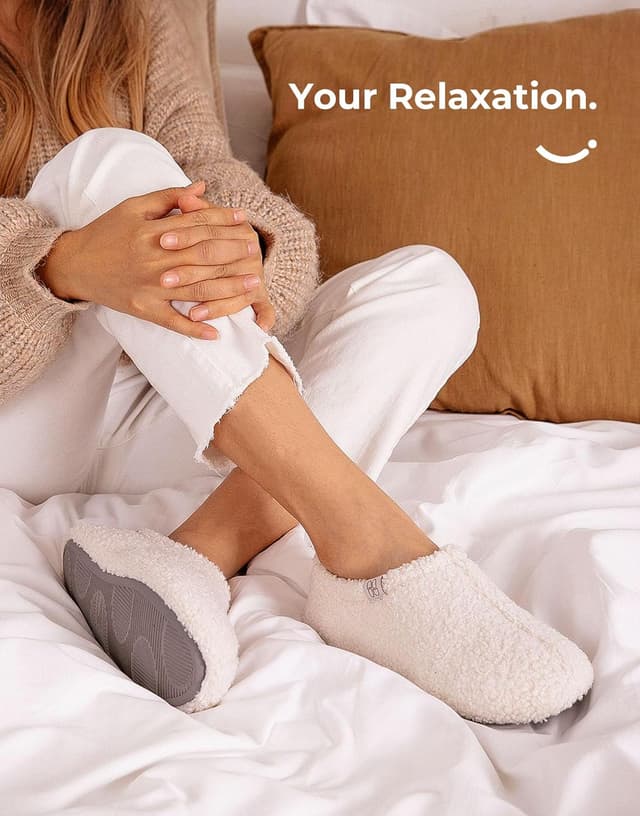 Detalle de HomeTop Moccasin Slippers memory foam 1 pair