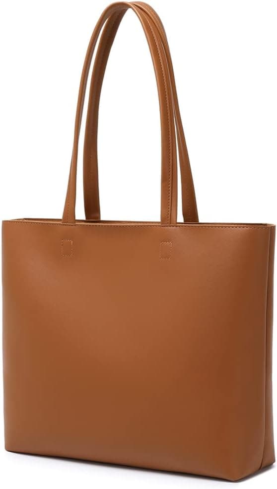 Detalle de MEEGIRL Damen Henkeltasche (PU-Kunstleder) – Tote/Shopper Bag mit Reißverschluss und Innentasche