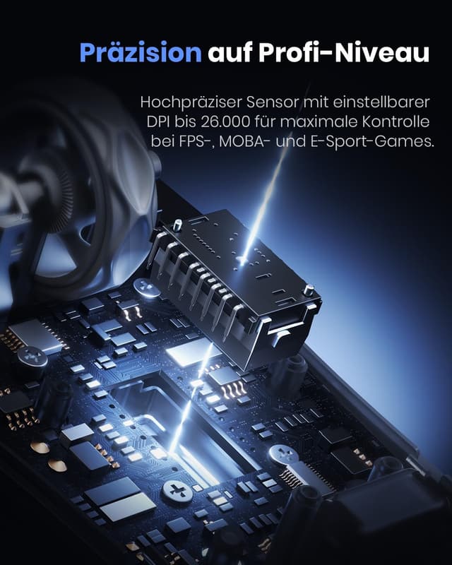 Detalle 2 de GravaStar Mercury M1 Pro 26.000 DPI 🖱