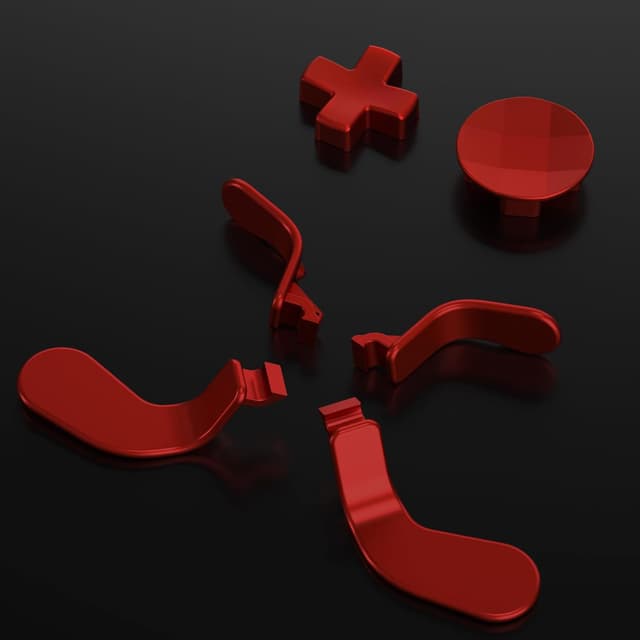 Thumbnail 6 de eXtremeRate 6 in 1 Metallic Scarlet Red Magnetic back paddles & D-pads for Xbox Elite controllers