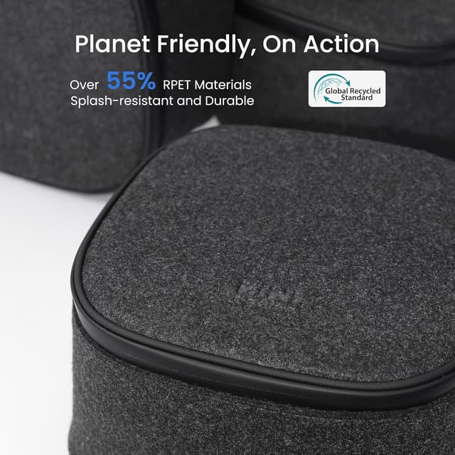 Detalle de KIWI design P4 Tragetaschen-Set (zweiteilig) für Meta Quest 3S/Quest 3/Quest 2 und Vision Pro – inkl. Zubehörfach