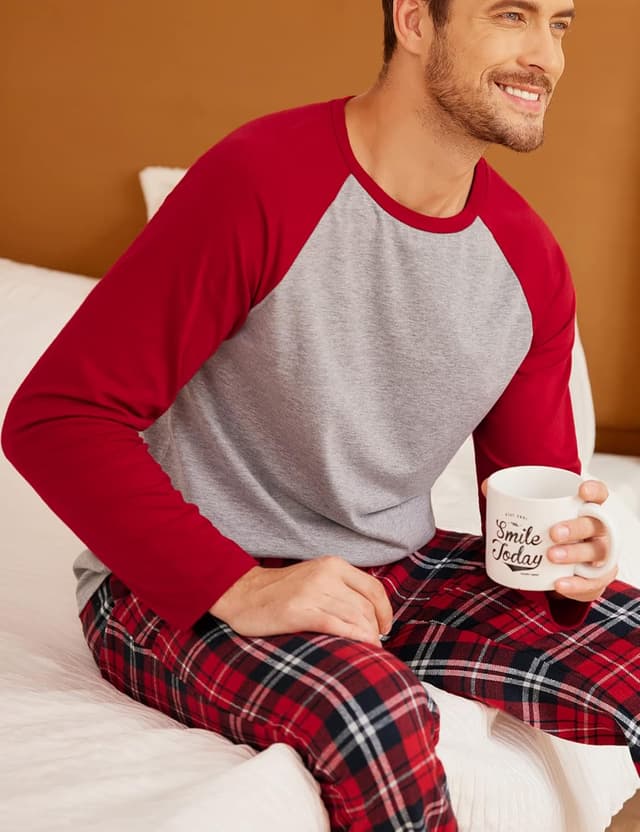 Detalle 2 de Pyjama homme ADOME carreaux coton 2 pièces S-XXL