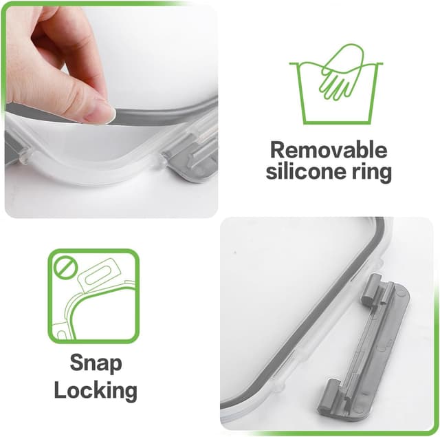 Thumbnail 2 de HOMBERKING 24pc Glass Food Storage Containers 🍱